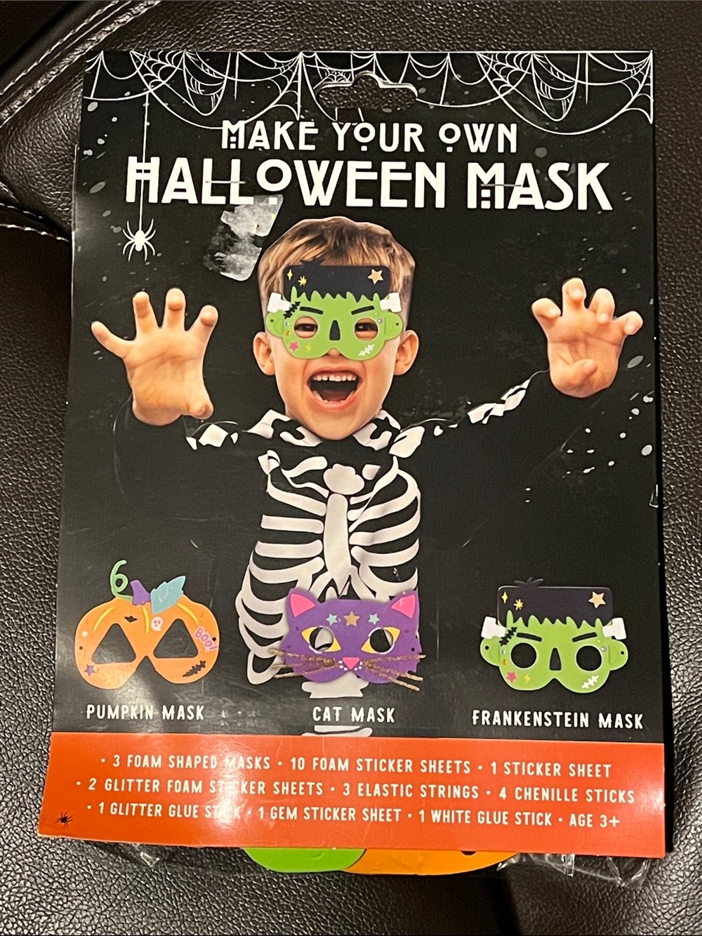 Make Your Own Halloween Masks Kids Craft Kit Set of 3 New